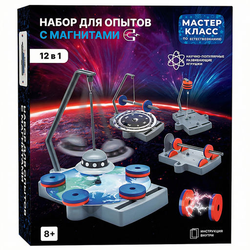 Набор для опытов  с магнитами 12в1