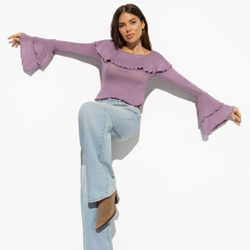 Свитшот из вискозы с воланами Взаимная любовь - Charutti фото 6