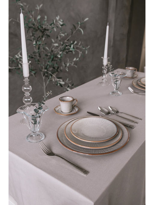 Тарелка Magistro Astral. d=21.6 см, фарфор, серая фото 4