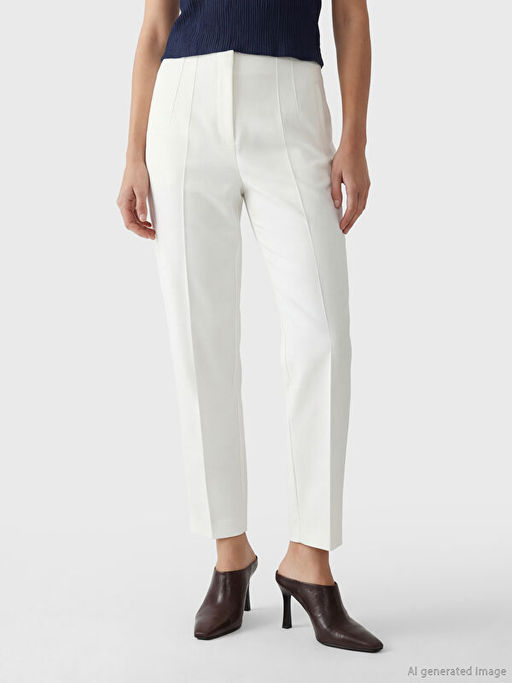 Y?ksek Bel Dar Fit Kad?n Gabardin Pantolon