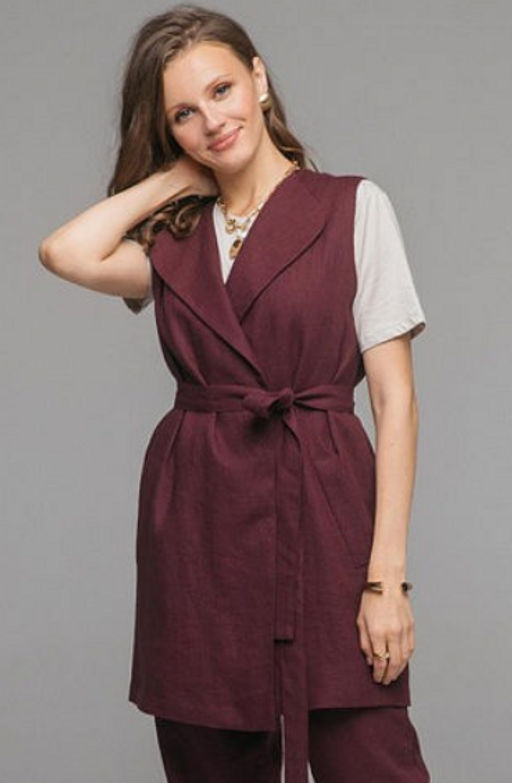 Жилет из 100% льна премиального качестваТаллин