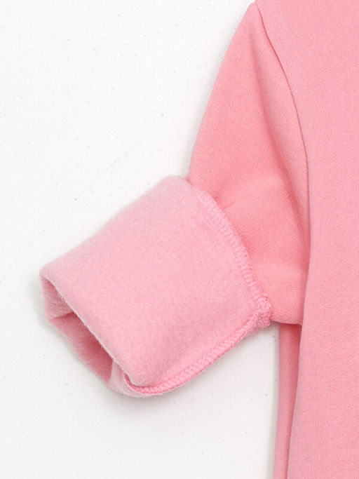 Bisiklet Yaka Bask?l? K?z ?ocuk Sweatshirt