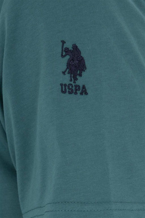 Футболка мужская U.S. Polo Assn хлопок темно-зеленая фото 7
