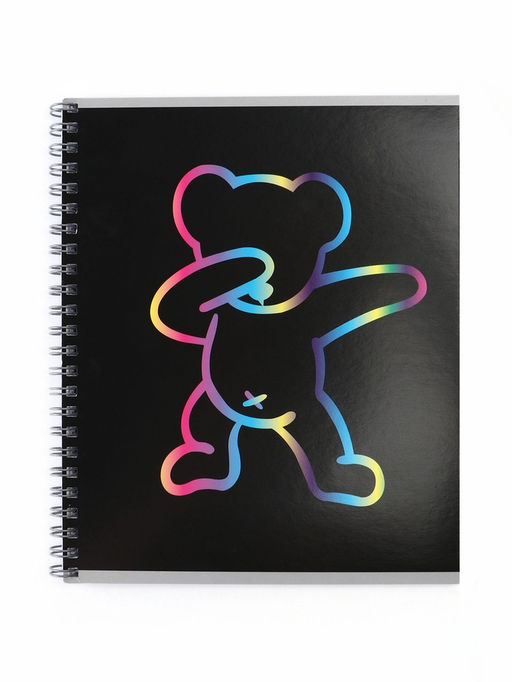 Тетрадь 80 листов, в клетку, на гребне Bear