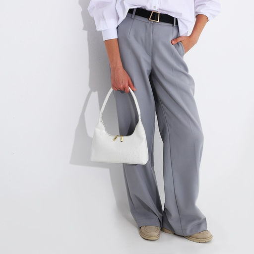 Сумка-багет на молнии, цвет белый - Simaland фото 7