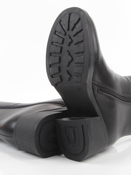 01-M43-5 BLACK Ботинки демисезонные женские (натуральная кожа, байка)