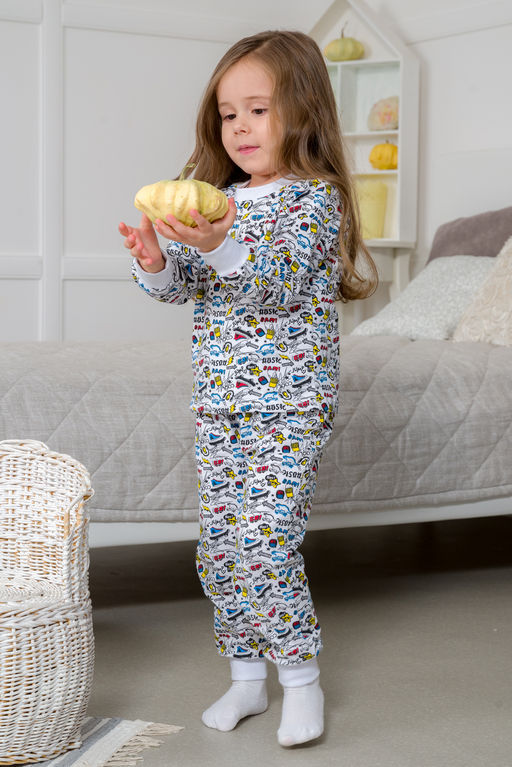 Пижама подростковая из кулирки пенье на манжетах Дрёма графити - Амадэль фото 19