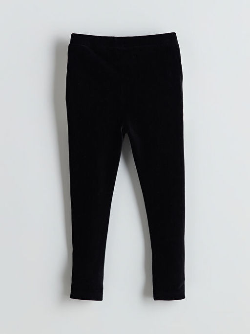 Beli Lastikli Kadife K?z ?ocuk Tayt