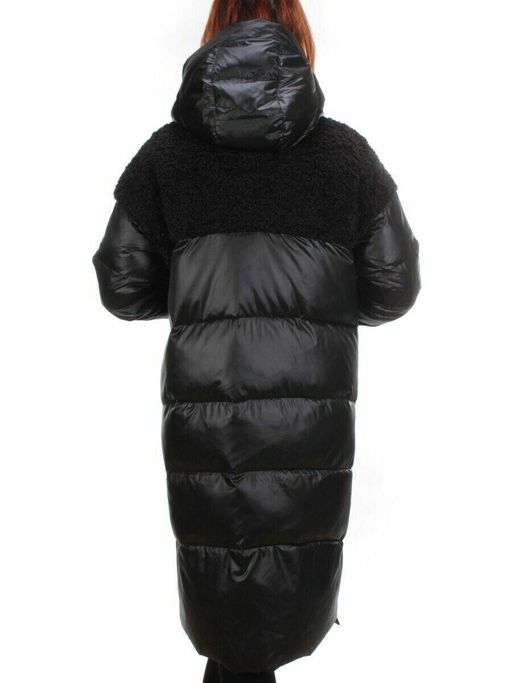 Y21636 BLACK Пальто женское зимнее MEIYEE (200 гр. холлофайбера) черное