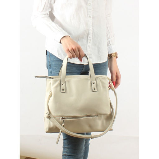 Сумка женская искусственная кожа ADEL-221, 1 отд+карм/пер, бежевый св флотер 253536 - Adelia фото 5