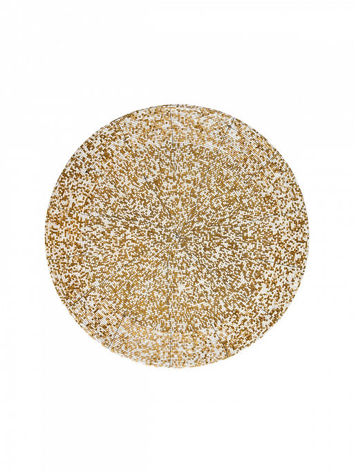 Салфетка сервировочная D35 белый бисер