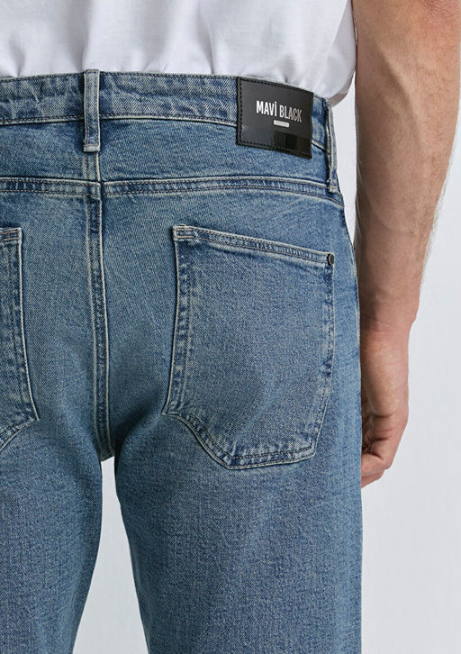 Milan Mavi Black Puslu Mavi-Gri Jean Pantolon  фото 8