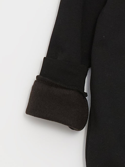 Bisiklet Yaka Bask?l? Uzun Kollu Erkek ?ocuk Sweatshirt