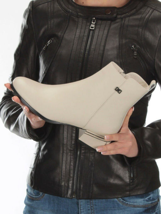 PCM358-2 BEIGE Ботинки демисезонные женские (натуральная кожа, байка) - Фабричный китай фото 2