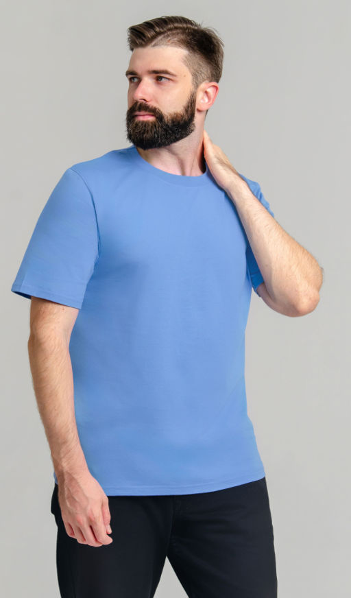 Арт. 61112/3 Футболка мужская 48-58 (6 шт) Цвет:светло-голубой - Идеал фото 7