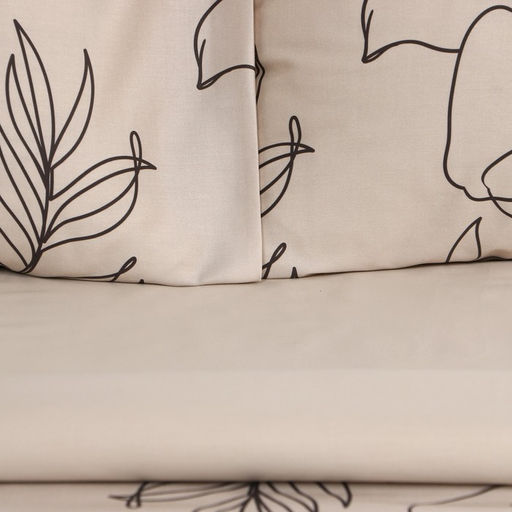 Постельное бельё Этель 1.5 сп Graphic flowers 143х215 см, 150х214 см, 50х70 см -2 шт, мако-сатин 114г/м2  фото 4