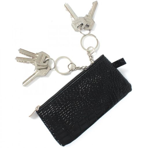 Футляр для ключей Croco-кл-500 (на молнии) натуральная кожа черный крокодил (200) 205877  фото 3