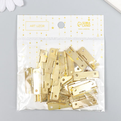 Петля для шкатулки с закругленными углами набор 30 шт 1,6х3 см