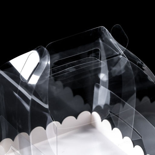 PVC Коробка для бенто - торта, прозрачная, 14×14×12 см