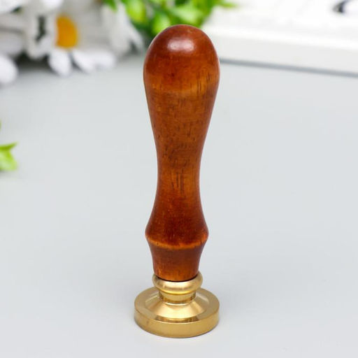 Печать для сургуча с деревянной ручкой «Филин на месяце», 9×2.5×2.5 см