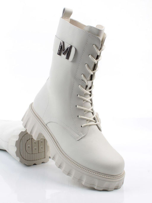 04-PAX27-2Z MILK Ботинки зимние женские (натуральная кожа, 100% шерсть)