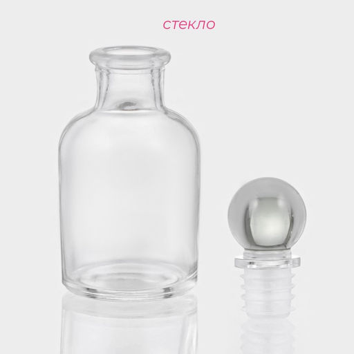 Цена за 2 шт. Банка для сыпучих Доляна «Классика», 60 мл, 4.4×10.3 см, стекло, прозрачная