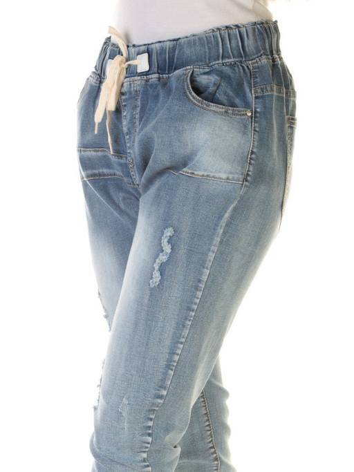 1113 LT. BLUE Джинсы женские 7/8 (95% хлопок, 5% спандекс) - Фабричный китай фото 4