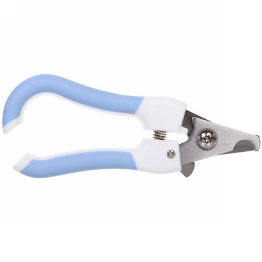 Цена за 2 шт. Когтерез для животных "ЗООУЛЬТРА", пружинный механизм, ручки ручка - крючок, цвет белый / голубой, 16см