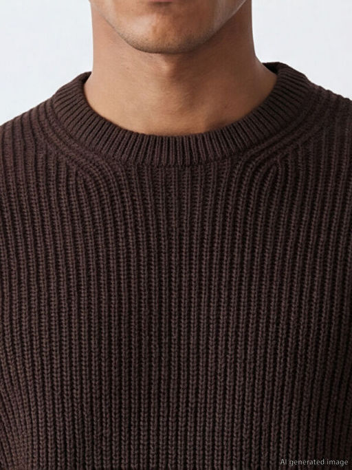 Bisiklet Yaka Erkek Triko Kazak