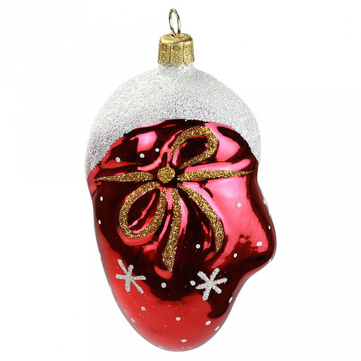 Елочная игрушка фигурка стеклянная Рукавичка. Кот 10см, ручная художественная роспись, подарочная упаковка, цвета микс (Россия) - Домашняя мода фото 2