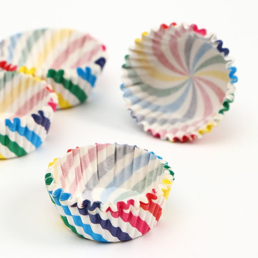 Цена за 300 шт. Форма для выпечки кексов бумажная UPAK LAND «Радуга», 3.5×2 см, одноразовая, разноцветная