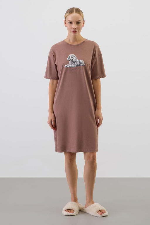 Е 10065/капучино сорочка ночная жен