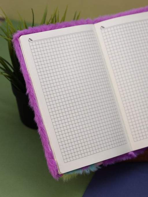 Блокнот плюшевый "Unicorn heart", purple, 21,5х15,5 см, плотность 80 гр.