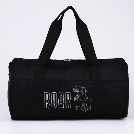 Сумка спортивная ROAR, 40×24×21, на молнии, длинный ремень, черная