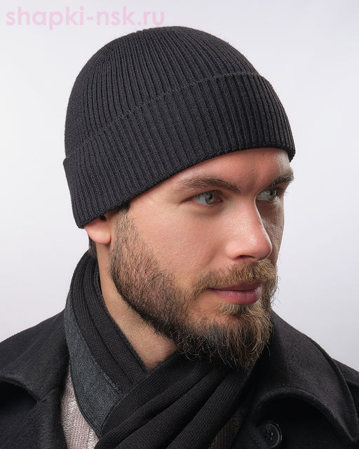 14120 Carbon Шапка мужская (57-59)