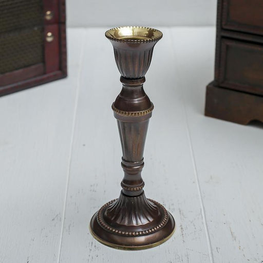 Цена за 2 шт. Подсвечник на 1 свечу «Кали», 14×6.5×6.5 см, латунь