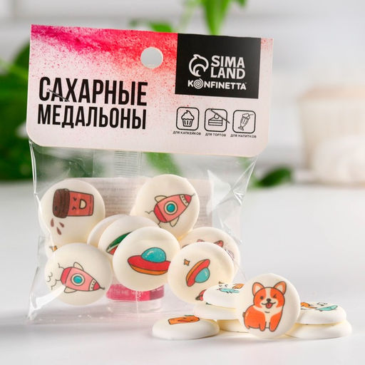 Посыпка сахарная с картинкой микс: Приключения для декора капкейков, торта, напитков, 20 г. - Simaland фото 2