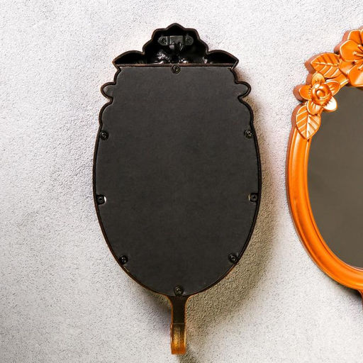 Декоративные крючки настенные с зеркалом «Цветочные», набор 3 шт., 38×25×4.2 см