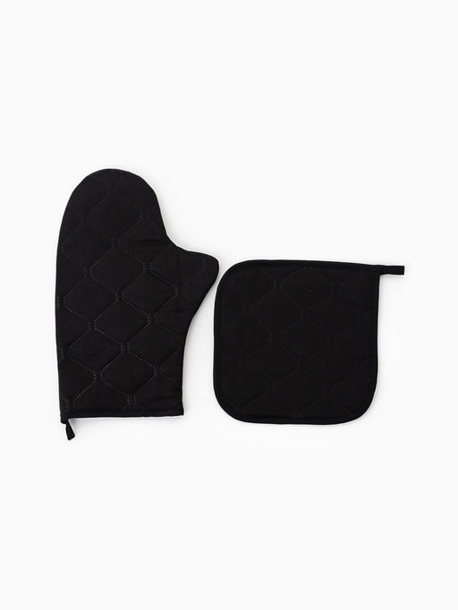 Кухонный набор «Этель. Правила дома»: варежка-прихватка 20×28 см, прихватка 19×19 см