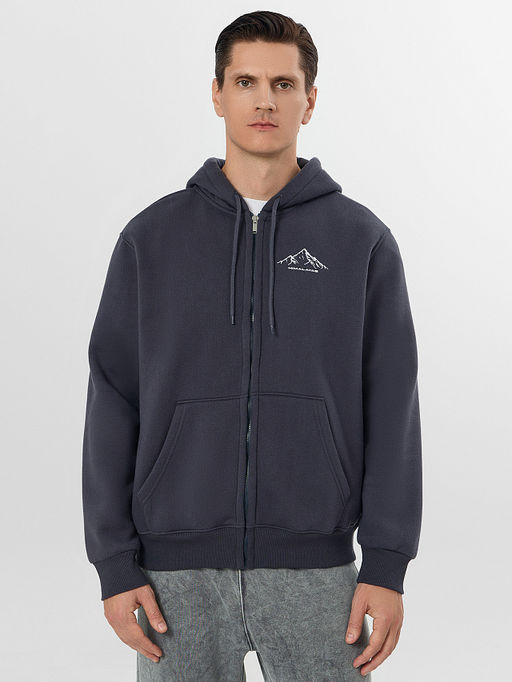 Жакет на молнии серый