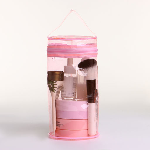Косметичка на молнии для бассейна, с ручками, прозрачная/розовая - Simaland фото 2