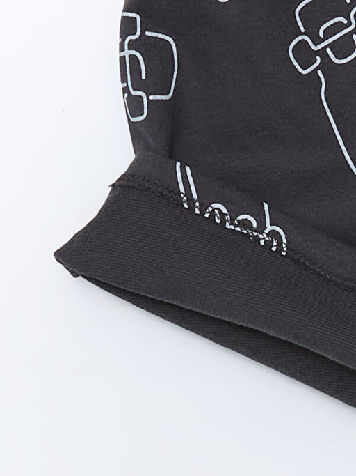 Beli Lastikli Bask?l? Erkek ?ocuk ?ort