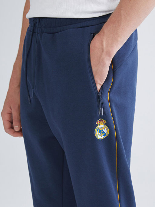 Slim Fit Real Madrid Bask?l? Erkek Jogger E?ofman Alt? - Waikiki фото 2