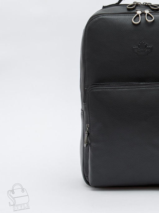 Рюкзак мужской кожаный 3921Z black Zinimsk