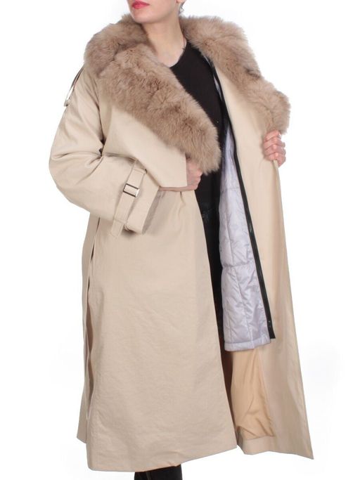 21003 BEIGE Пальто зимнее женское MAILILUO (150 гр. холлофайбера) - Fashion фото 6