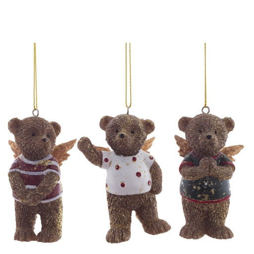 Изделие декоративное подвесное "Мишка", L5 W4 H8 см, 3в.