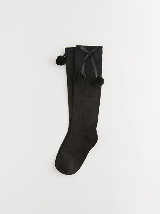 Kendinden Desenli K?z ?ocuk Diz Alt? ?orap - Waikiki фото 4