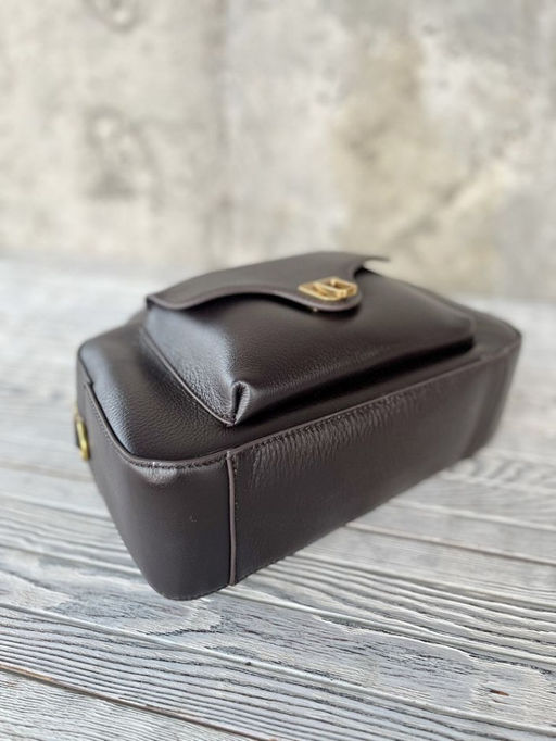 Женская кожаная сумка бочонок 3132 Кофе