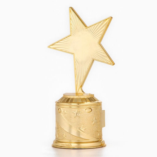 Кубок Самый лучший, наградная фигура звезда, золото, пластик, 16?8.5?6 см