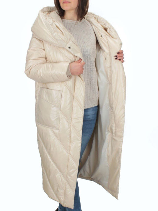 21-381 LT. BEIGE Пальто зимнее женское (200 гр. тинсулейт) - Fashion фото 6
